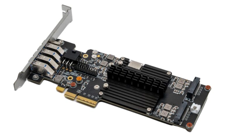 AMD B650 expansion cards hit retail starting at $199 — add four M.2 PCIe 4.0 slots and 11 USB ports to any PC with a PCIe slot